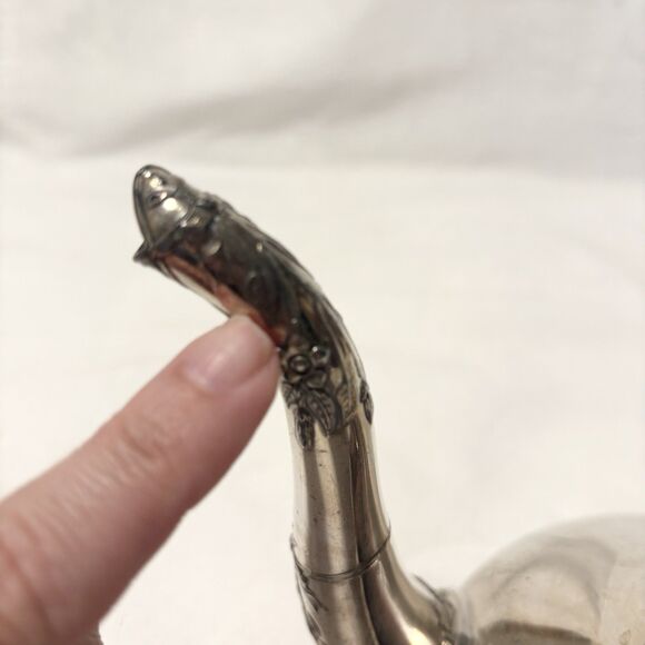 REED & BARTON Silverplate Coffee Pot Model 15 Floral Spout Finial 9.5” Ornate - Picture 5 of 7